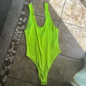 - NWOT Women's Textured Knit Versatile Tank
Bodysuit - Wild Fable Neon Yellow